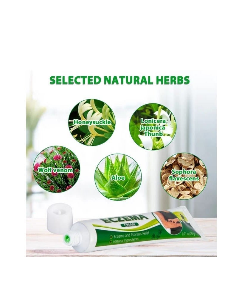 Sumifun Treatment Psoriasis Eczema Cream Antibacterial Antipruritic Dermatitis Herbal Ointment Anti-Itch Medical Plaster - Image 3