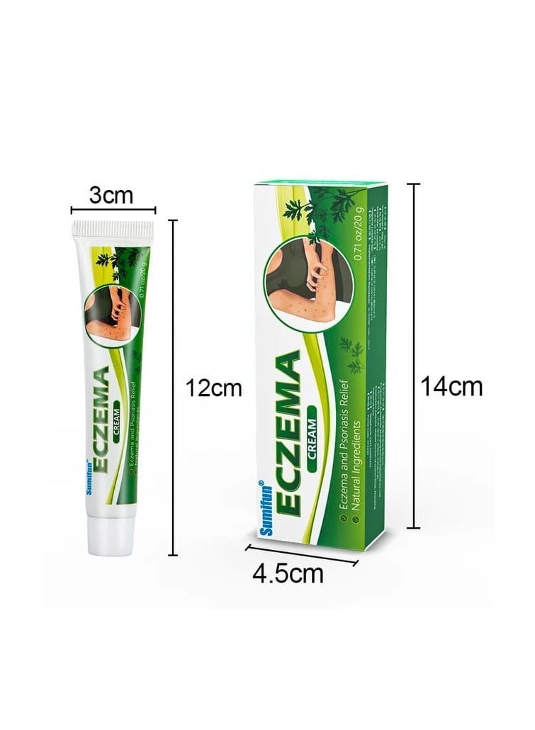Sumifun Treatment Psoriasis Eczema Cream Antibacterial Antipruritic Dermatitis Herbal Ointment Anti-Itch Medical Plaster - Image 4