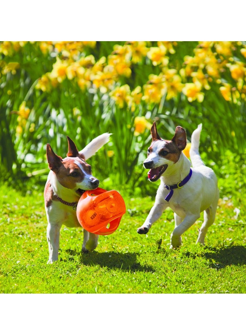 كونج كرة جامبلر للكلاب – متوسطة/كبيرة الحجم، لعبة تفاعلية 2 في 1 مع صفارة وداخلية كرة تنس متحركة – مقابض سهلة لحمل الكرة واستمتاع كامل باللعب - Image 3