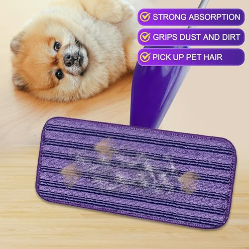 GFRED Updated & Innovative Cationic Mop Pads for Swiffer Wet Jet and Most Velcro 10" 11" 12" Spray Mops, Reusable Swiffer Wet Jet Mop Pads Replacement - Image 4
