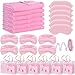Tegeme 24 Pcs Pink Spa Sleepover Party Supplies 6 Fuzzy Throw Blanket 6 Coral Fleece Headband 6 Eye Mask Covers 6 Gift Bags for Galentines Slumber Sleepover Spa Party GiftPink - Image 2