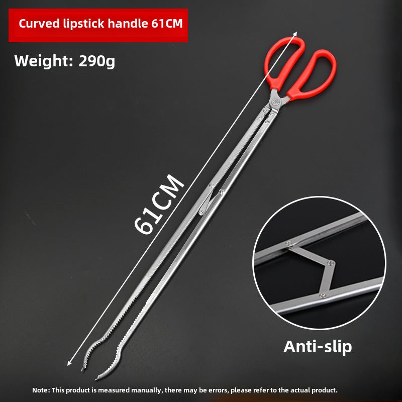 Stainless Steel Litter Picking Tweezers 61cm elbow clip [stainless steel]] 