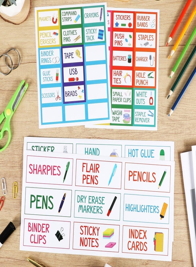 gisgfim 54Pcs Teacher Toolbox Labels Classroom Decoration Self-Adhesive Colorful Toolbox Sticker Tool Box Storage Decal Colorful Organizer Container Decor for Back to School Teacher Supplies - Image 5
