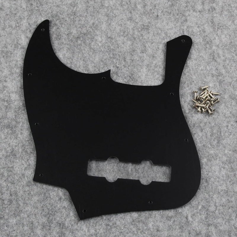FLEOR 10 Hole J Bass Pickguard Scratch Plate Pick Guards for 4 Strings American/Mexican Standard J Bass Part, 4Ply Black Pearl - Image 5