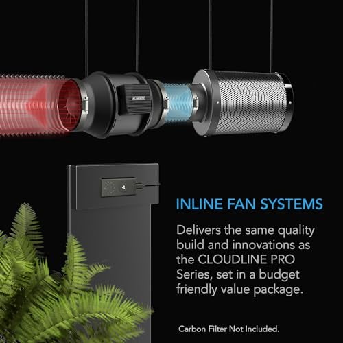 AC Infinity CLOUDLINE A8, Quiet 8" Inline Duct Fan with Speed Controller, EC Motor - Ventilation Exhaust Fan for Heating Cooling Booster, Grow Tents, Hydroponics - Image 2