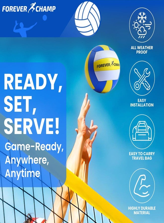 Forever Champ Volleyball Net Outdoor Set with Poles, Ball & Carrying Bag, Markers - Image 4