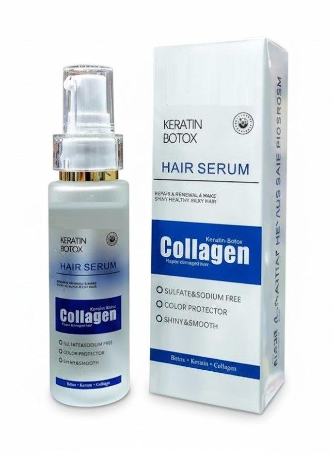 Keratin Botox Collagen Hair Serum 100ml | Repair, Renewal & Shine, Healthy Silky Hair, Damage Repair & Frizz Control - Image 1