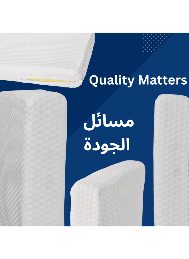 F.A.M.S - Baby Cot Mattress Extra Thick 10 cm 130 X 70 CM CLASSIC FOAM & Removable Washable Cover, Breathable, Toddler Baby Bed Mattress Saudi Made - Image 1