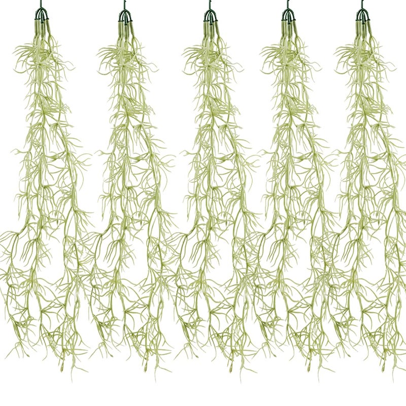 COTSEN 5 Pack Spanish Moss Faux Greenery Moss Fake Vines Moss Hanging Plants for Potted Plants Artificial Hanging Moss Garland Used for Family Indoor and Outdoor Gardens Decoration - Image 1