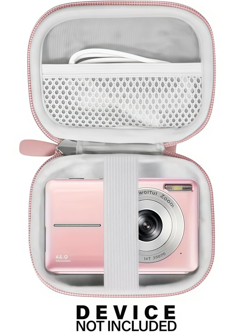 Blink CCD digital camera bag, can store SD card, spare battery, etc., suitable for CCD digital camera, travel portable cute small camera bag (pink) - Image 2