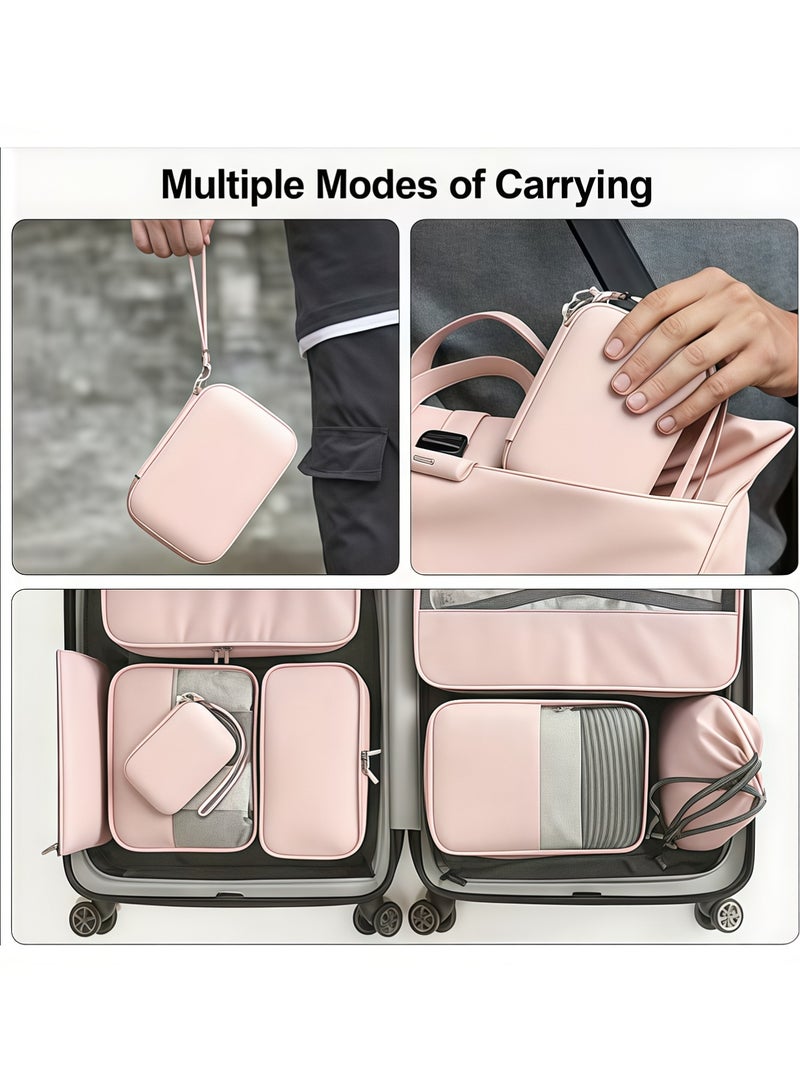 Blink CCD digital camera bag, can store SD card, spare battery, etc., suitable for CCD digital camera, travel portable cute small camera bag (pink) - Image 5