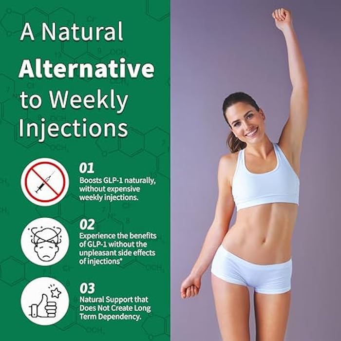 GLP-1 Supplement for Weight Loss & Appetite Control for Men and Women, Berberine & Green Coffee Extract, GLP-1 Boosting for Hunger & Metabolism Support, GLP-1 Levels & Overall Health - 90 Capsules - Image 4