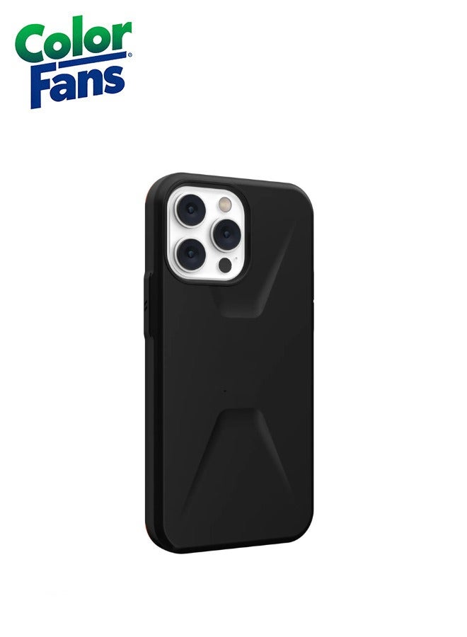 Color Fans Apple iPhone 14 Pro Case Civilian Series Magnet Case - Black - Image 3