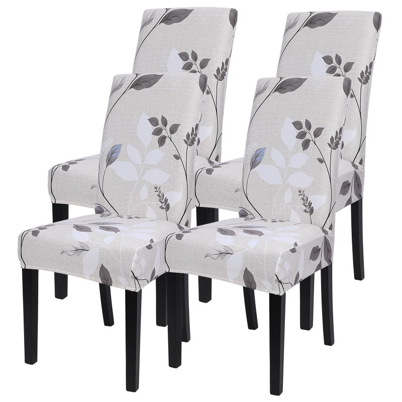 SearchI Printed Dining Room Chair Covers Set of 4 Stretch Kitchen Chair Covers Washable Parsons Chair Slipcover Removable Dining Chair Protectors for HotelCeremonyFloral Pattern3 - Image 2