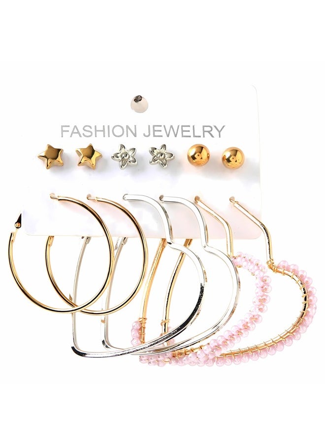 Just Peachy Gold-Toned & Silver-Toned Contemporary Hoop Earrings - Stylish, Versatile, and Elegant Accessory for Every Occasion - Lightweight, Hypoallergenic, and Durable Hoops Perfect for Women - pzsku/Z0B3B02AFD66EC0AA947DZ/45/_/1729842818/7abae913-ea0a-4f2e-b142-e1c97ca83f42