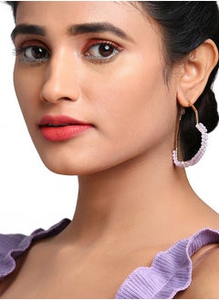 Just Peachy Just Peachy Gold-Toned & Silver-Toned Contemporary Hoop Earrings - Stylish, Versatile, and Elegant Accessory for Every Occasion - Lightweight, Hypoallergenic, and Durable Hoops Perfect for Women  - Image 2