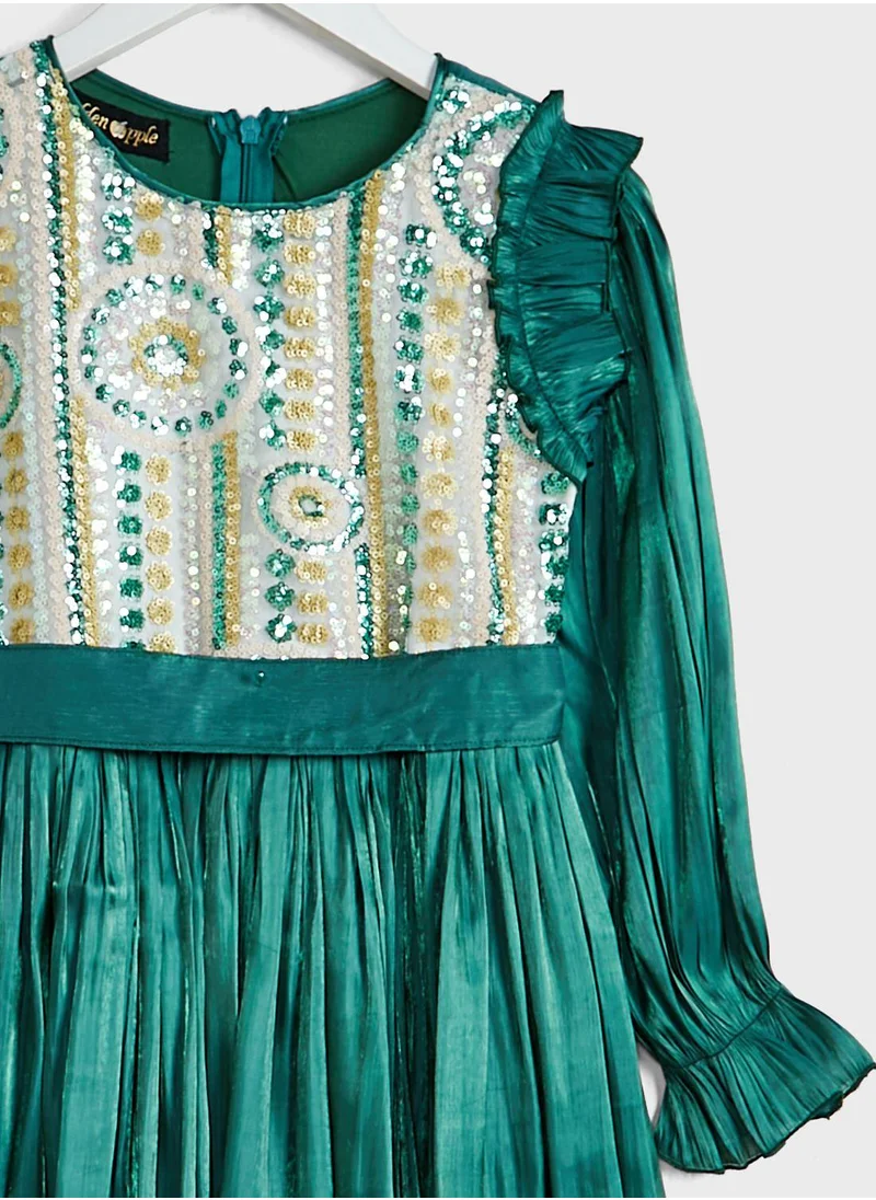 Little Golden Apple Little Sequin Shimmer Dress
