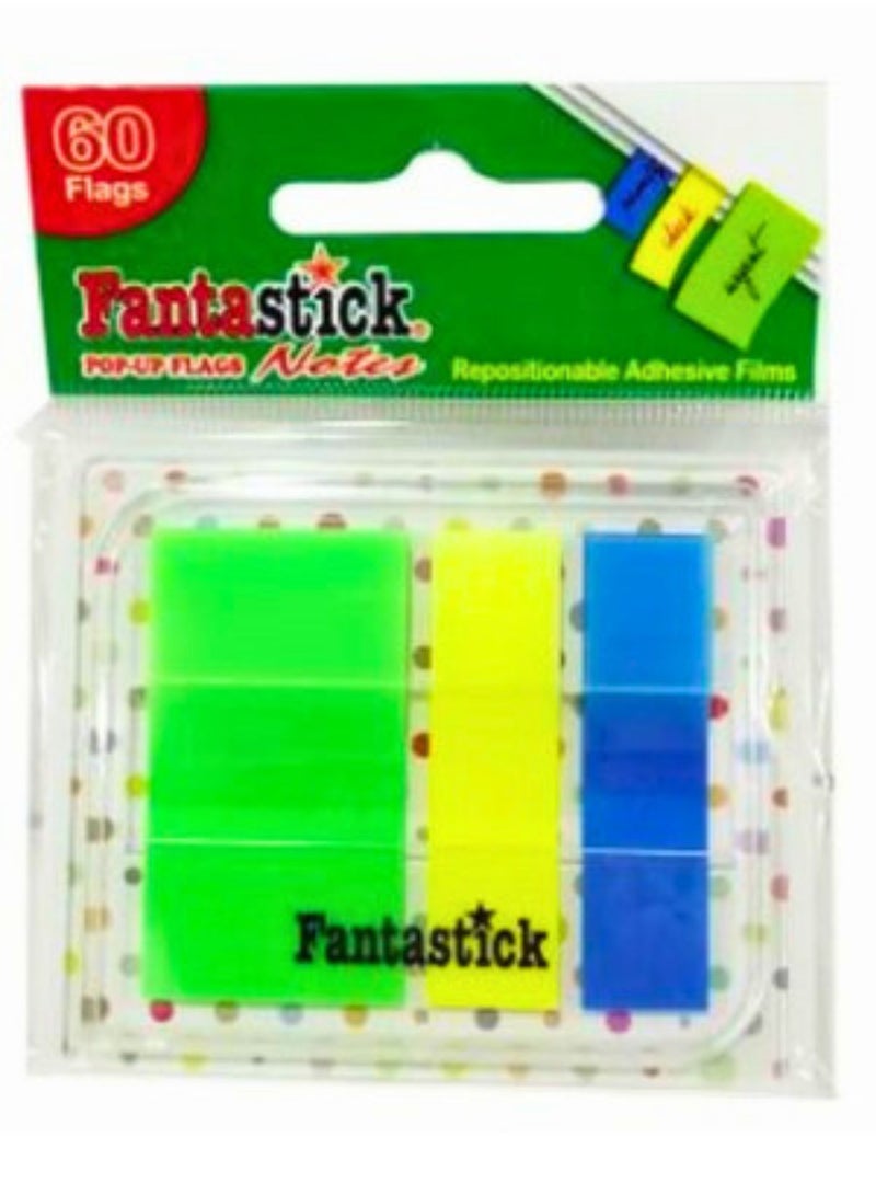 فانتاستيك 60 قطعة من الأعلام المنبثقة ملاحظة متعددة الألوان - Image 1