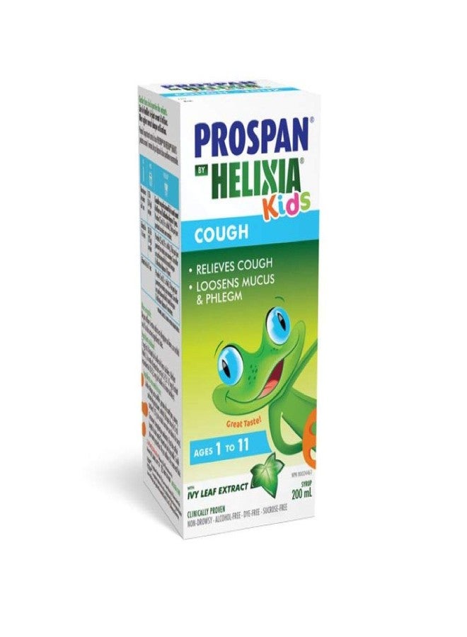 Helixia شراب هيليكسيا بروسبان للأطفال لعلاج السعال، للأعمار من سنة إلى 11 سنة (حجم كبير 200 مل) - Image 1