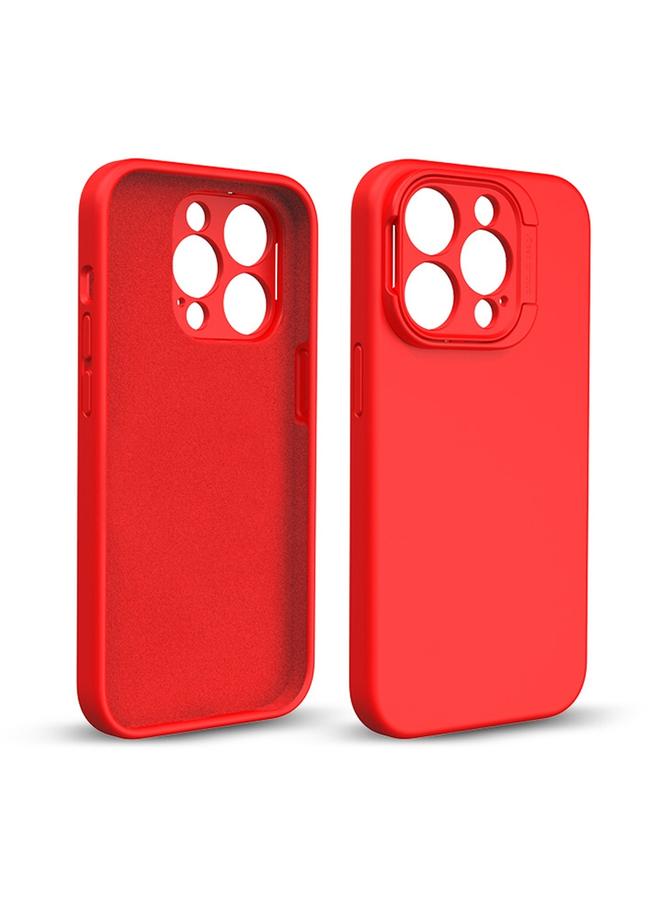 S-TOP Case For iPhone 14 Pro Liquid Silicone Lens Holder Phone Case - Image 2