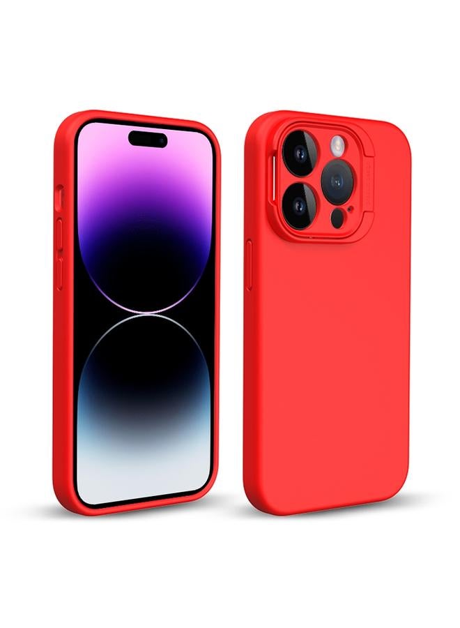 S-TOP Case For iPhone 14 Pro Liquid Silicone Lens Holder Phone Case - Image 1