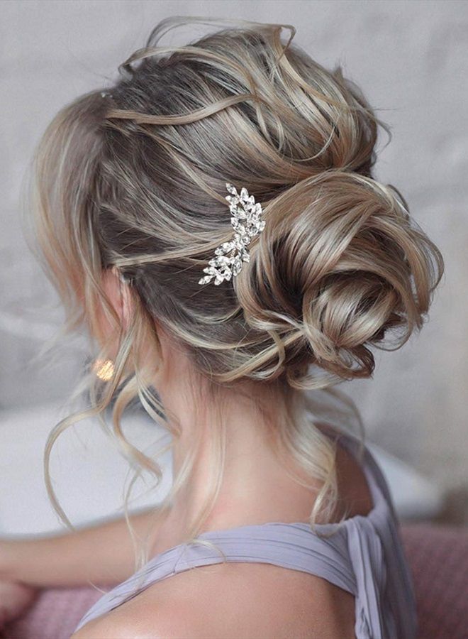 Unicra Crystal Bride Wedding Hair Comb Silver Bridal Hair Piece Rhinestone Hair Accessories for Women and Girls (A-Silver) (A-Silver) - Image 5