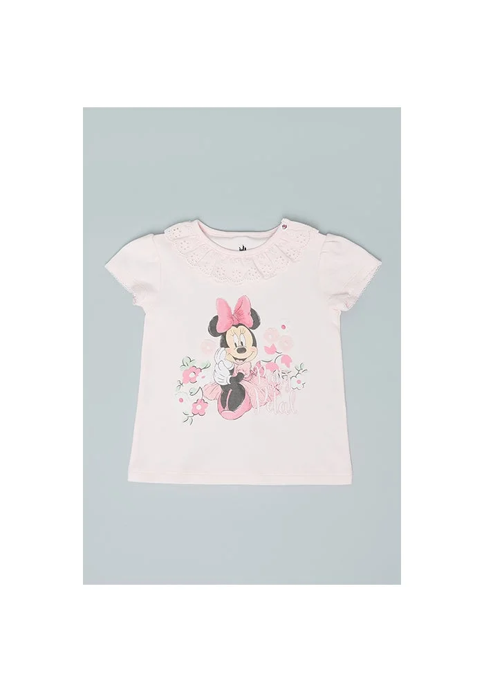 R&b Minnie Mouse Print T-Shirt and Leggings Set