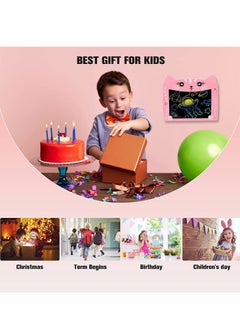 Excefore Doodle Board LCD Writing Tablets with Lock Function 8.5 Inch Drawing Pad Colorful Screen Doodle Learning Board for Preschool Kids Educational Toys Erasable Toys Blackboard Drawing Board (Cat Pink)  - Image 2