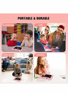 Excefore Doodle Board LCD Writing Tablets with Lock Function 8.5 Inch Drawing Pad Colorful Screen Doodle Learning Board for Preschool Kids Educational Toys Erasable Toys Blackboard Drawing Board (Cat Pink)  - Image 4