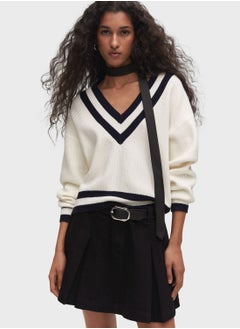 V-Neck Knitted Sweater