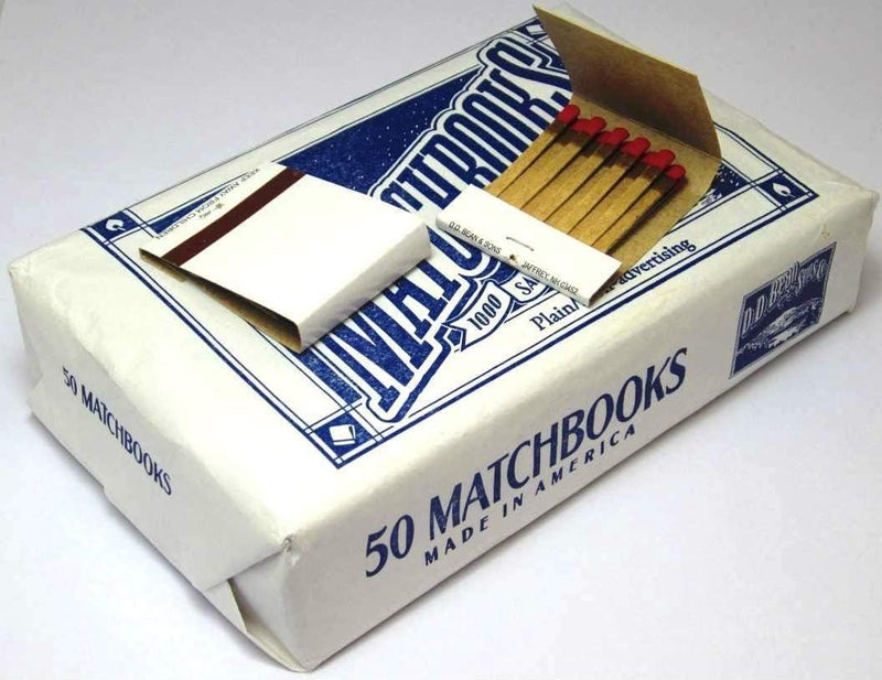 MegaDeal D.D. Bean & Sons AB24 A24 600 Matchbooks, White, for Wedding Birthday Wholesale, Made in America, Standard - Image 3