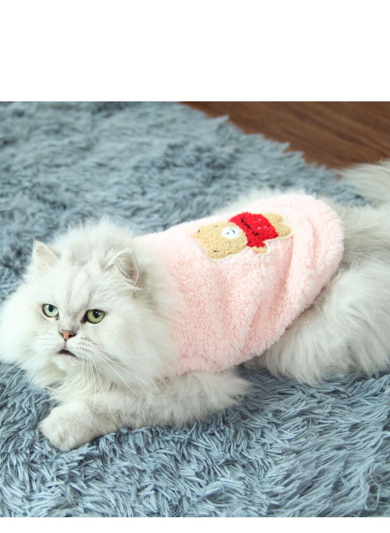 Loquat Warm thick Cat clothes Pink  - Image 1