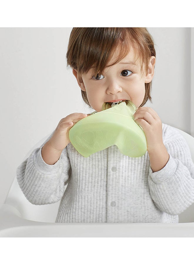 Babycare Babycare - Baby Silicone Bib – Jade Green, Waterproof, Adjustable Feeding Bib with Food Catcher – Safety Approved for Babies  - Image 4
