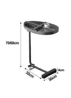 BAIG Flat Shelf Decor Wood Coffee Tables Living Room Small Minimalist Vintage Coffee Tables Storage black rod  - Image 2