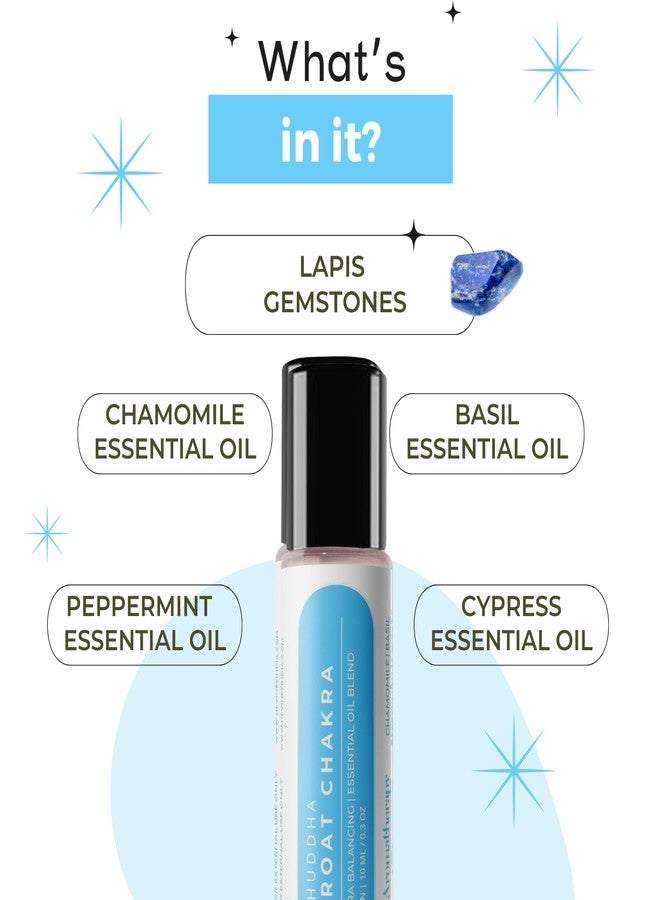 Devinez Throat Chakra (Vishuddha) Roll-On (10ml) Therapy Oil- With Natual Essential Oil & Lapis Gem Stone - For Chakra Balance, Meditation, Yoga, Reiki & Healing - Image 4