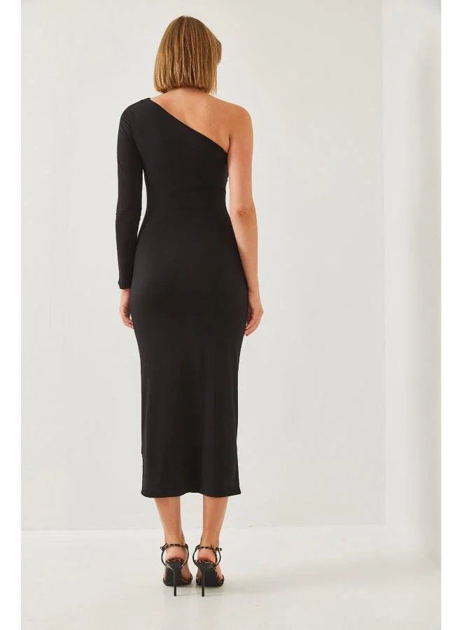 Ginger One Shoulder Draped Dress