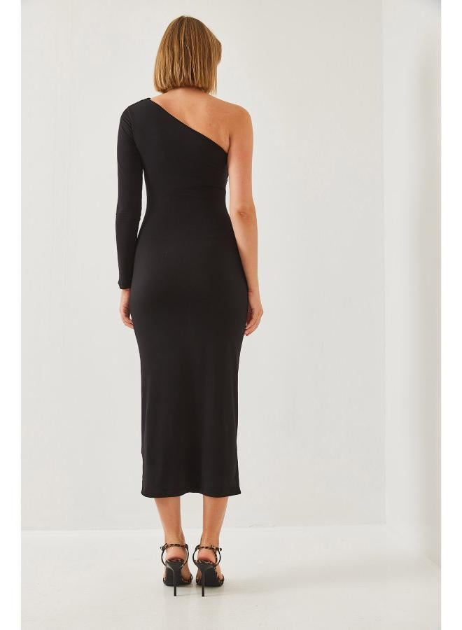 جينجر فستان بكتف واحد مكشكش - Image 2