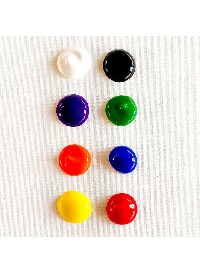 milo Kid's Washable Finger Paint Set of 8 Colors | 8 oz Bottles | Safe and Non-Toxic | Made in the USA | Art & Craft Paints for Kids, Toddlers, Pre School Supplies Painting Set for Children | Easy Pour and Squeeze Bottles - Image 5