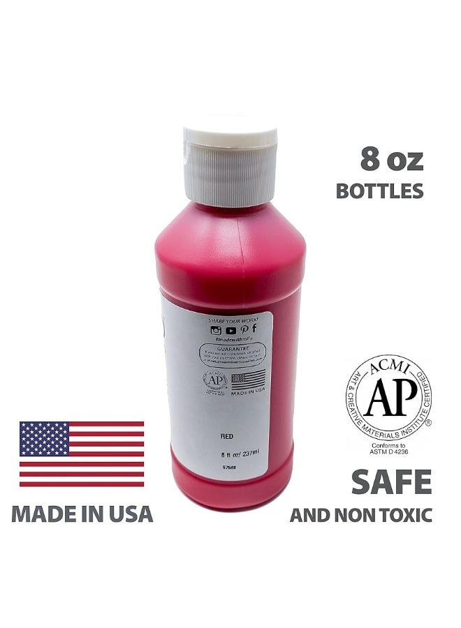 milo Kid's Washable Finger Paint Set of 8 Colors | 8 oz Bottles | Safe and Non-Toxic | Made in the USA | Art & Craft Paints for Kids, Toddlers, Pre School Supplies Painting Set for Children | Easy Pour and Squeeze Bottles - Image 4