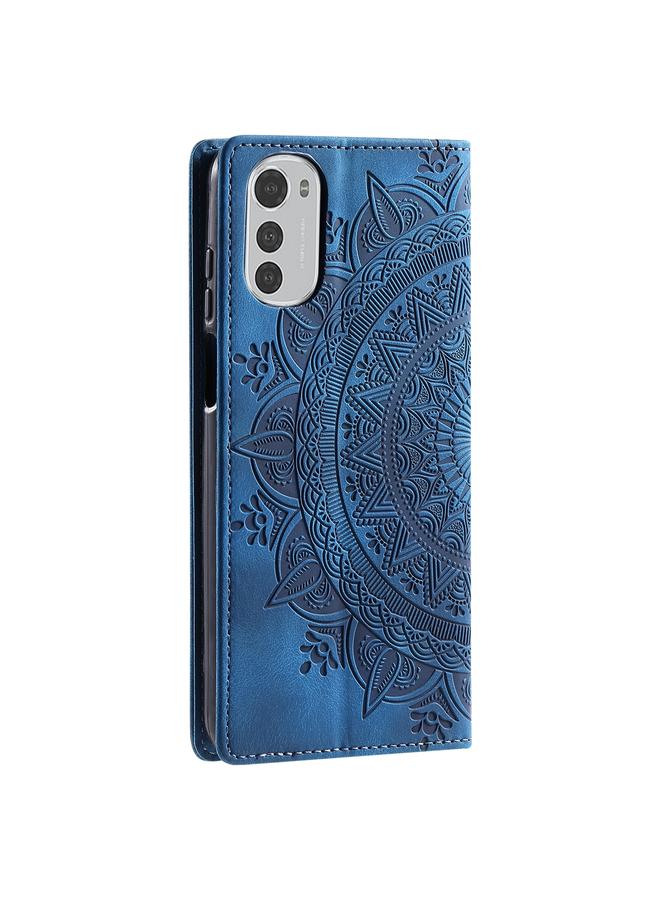 اس-توب جراب لهاتف موتورولا موتو E32 مصنوع من الجلد المغناطيسي المنقوش بنقشة الطوطم - Image 3