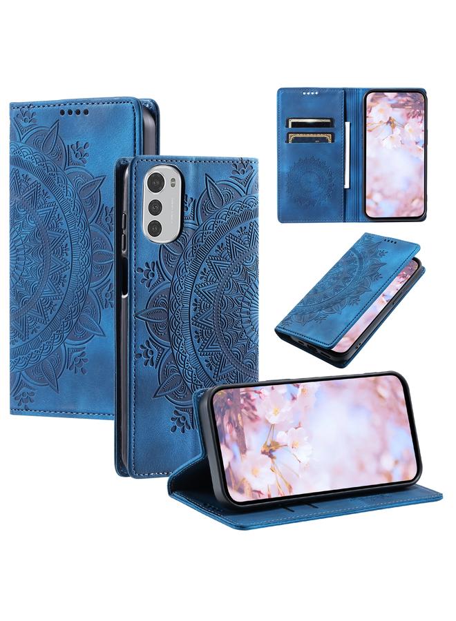 اس-توب جراب لهاتف موتورولا موتو E32 مصنوع من الجلد المغناطيسي المنقوش بنقشة الطوطم - Image 1