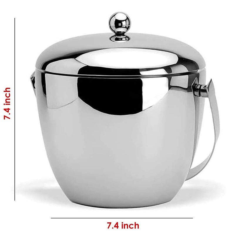 SR GLOBAL Stainless Steel Double Wall Apple Ice Bucket - Image 2