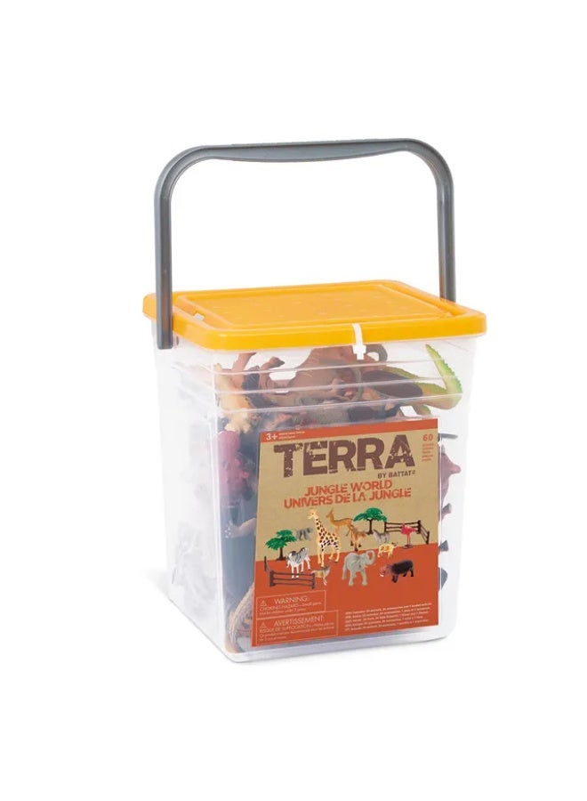 Terra حيوانات عالم الغابة في دلو 60 قطعة AN2932Z - Image 1