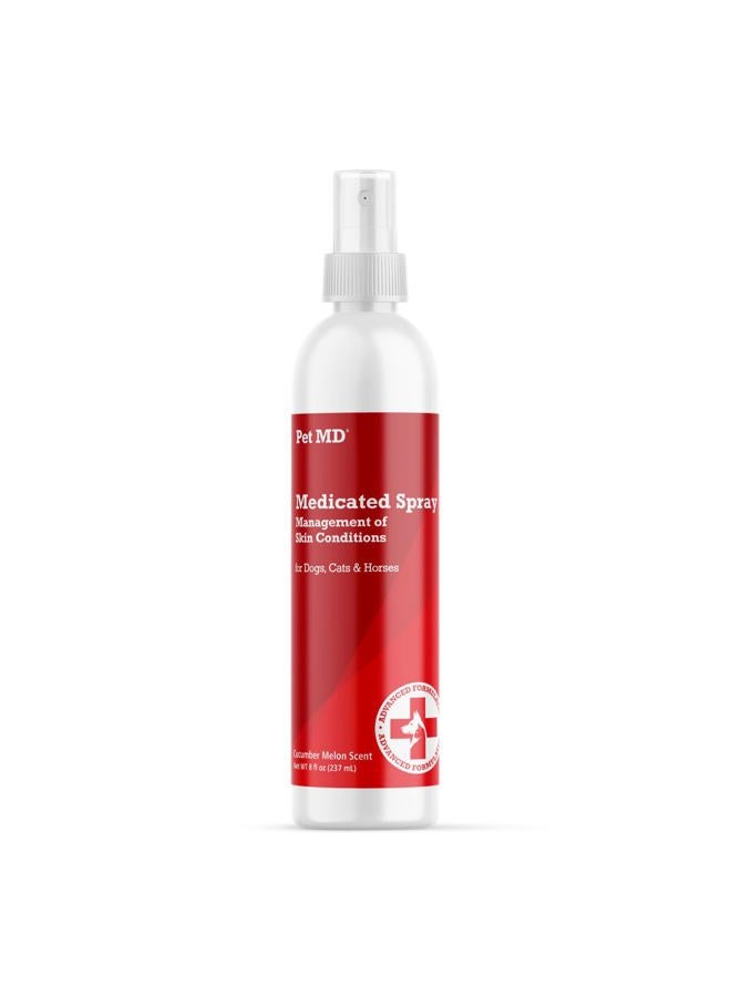 Pet MD Topical Spray for Dogs, Cats, and Horses with Essential Fatty Acids, Aloe and Vitamin E - 8 oz  - Image 1