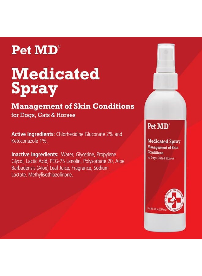 Pet MD Topical Spray for Dogs, Cats, and Horses with Essential Fatty Acids, Aloe and Vitamin E - 8 oz  - Image 2