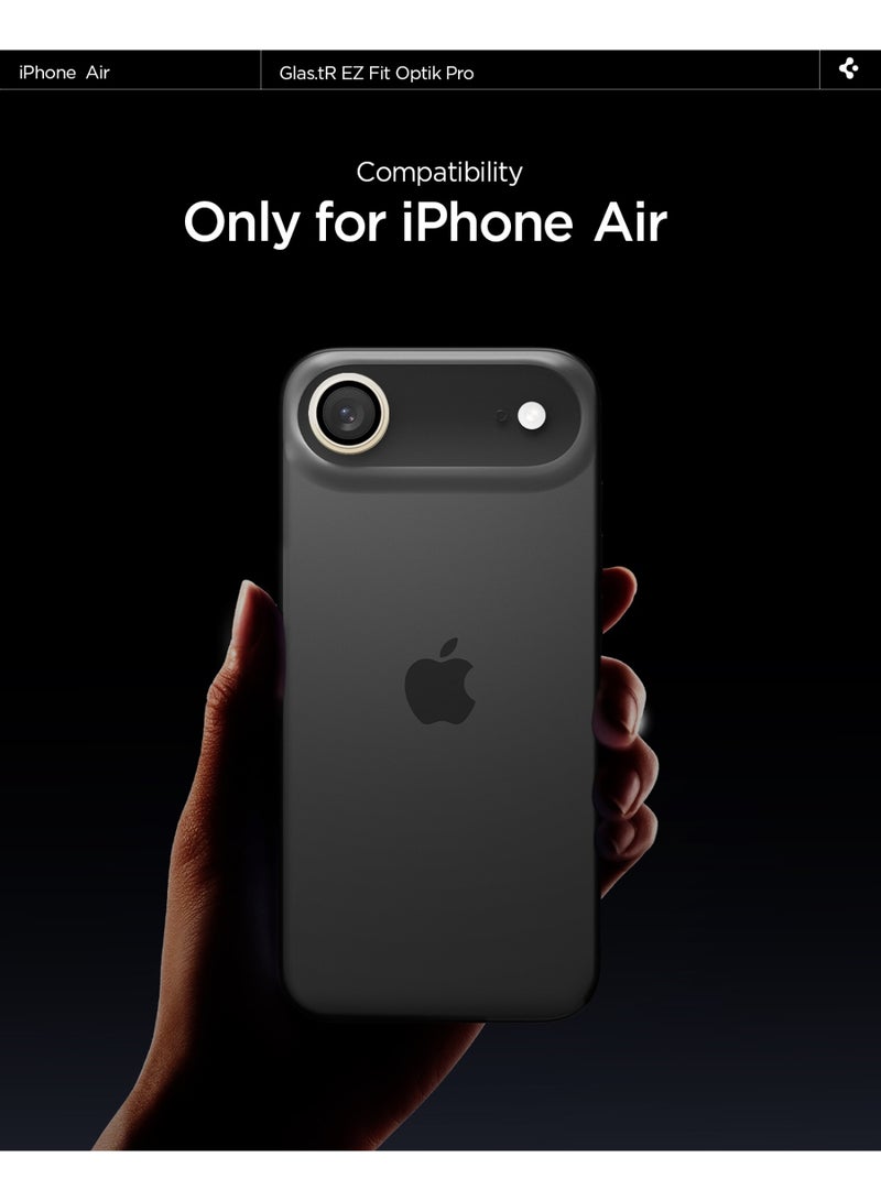 Spigen GLAStR EZ-Fit Optik Pro for iPhone 17 Air Camera Lens Protector [2 PACK] - Gold - Image 2