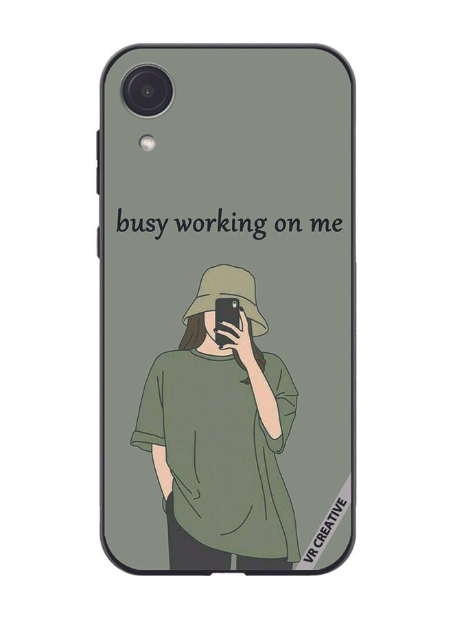 VR CREATIVE Protective Case Cover For Samsung Galaxy A03 Core Busy Working On Me Design Multicolour - Image 1