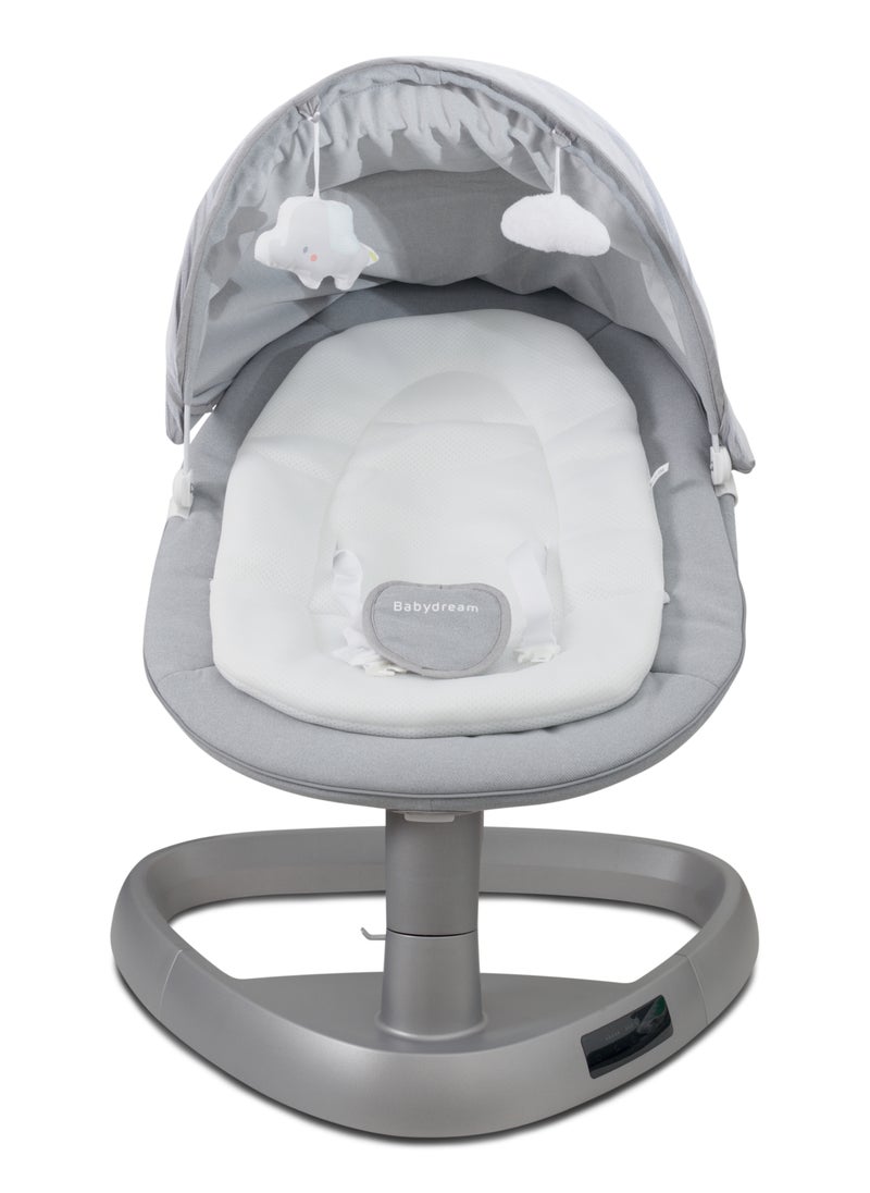 BabyDream Baby swing multi-functional 4in1 deluxe with remote and Bluetooth Grey  - Image 2