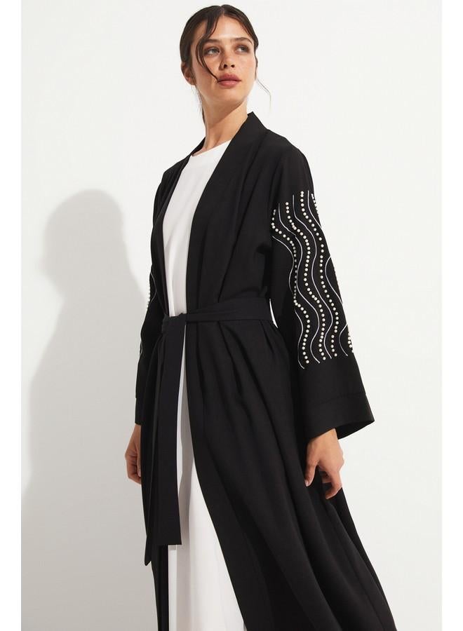 جون عباية مطرزة بأكمام - Image 1