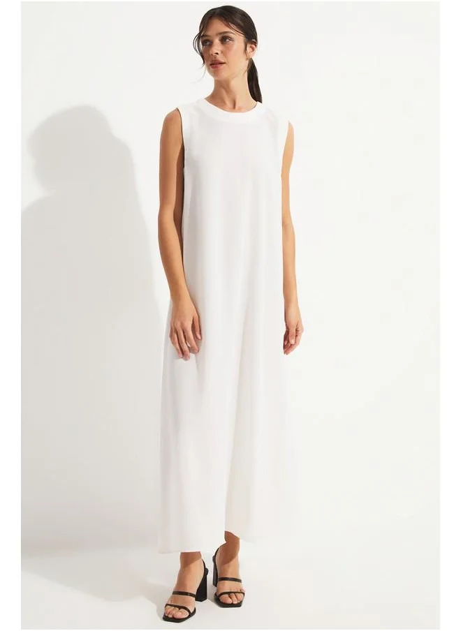 JUNE June Stone Detailed Waist Tie Dress Black